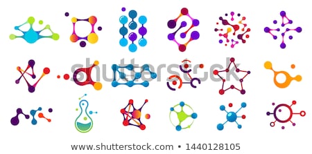 Stok fotoğraf: Colored Dna Molecule