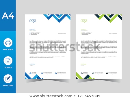 Foto stock: Company Letterhead Design In Simple Style And Pattern Shape