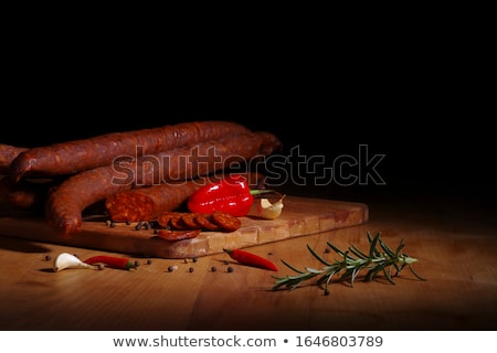 Stock fotó: Slices Of Smoked Hungarian Sausage