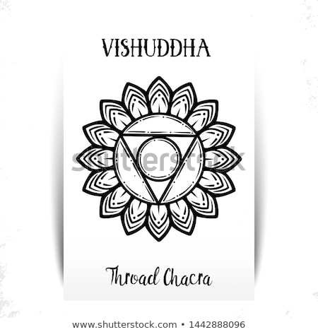 Stockfoto: Hand Drawn Chakra Vishuddha Illustration