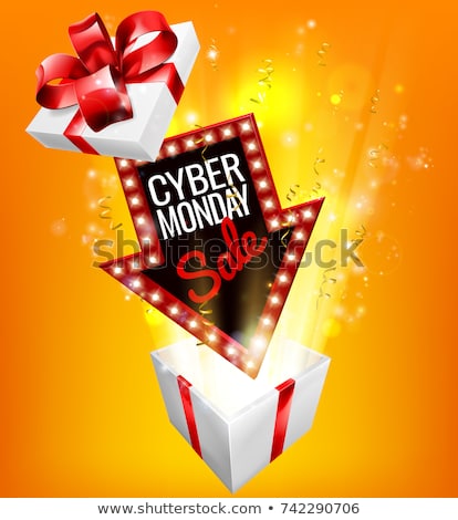 Stockfoto: Black Friday Sale Gift Exploding Sign