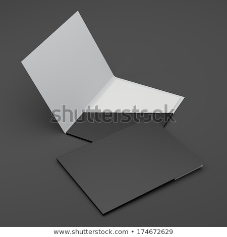 [[stock_photo]]: Mockup With Black Opened Folder And Blank Sheets 3d Rendering