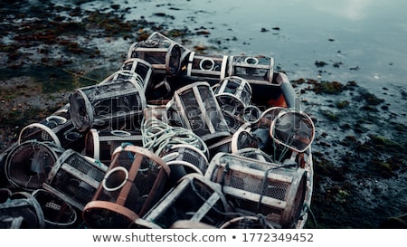 Stockfoto: Combarro Fishing Tackle Of Boats Pontevedra Galicia