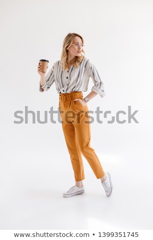 Сток-фото: Gorgeous Blonde Girl With Cup Of Coffee Indoors