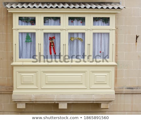 Foto stock: Traditional Balcony Window From Malta