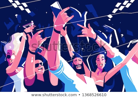 Foto stock: Noisy Funny Crowd