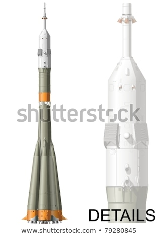 Vector Hi Detailed Space Rocket Imagine de stoc © Mechanik