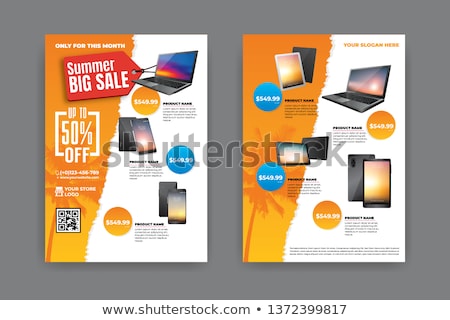 Stok fotoğraf: Summer Sale Vector Banner Promotion Leaflet Sample