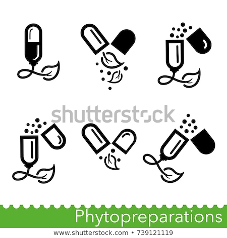 Foto stock: Bio Medicines Supplements Icon Vector Illustration