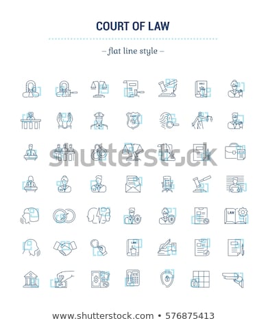 Foto d'archivio: Fingerprint Law And Judgement Icon Vector Illustration