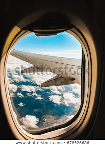 ストックフォト: View Through Airplane Porthole