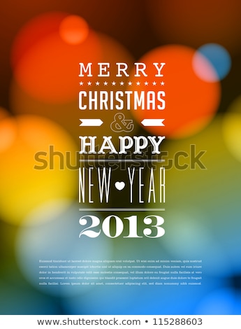 Stock fotó: Vector Christmas New Year Card 2013