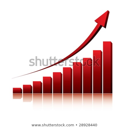 Foto d'archivio: 3d Graph Showing Rise In Profits Or Earnings