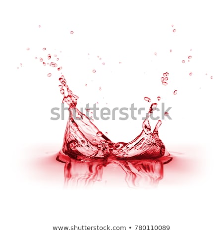 Stock fotó: Falling Drop Red Wine In Fresh Water