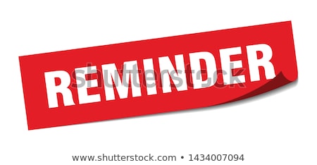 Foto stock: Reminder