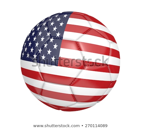 Foto stock: Soccer Football Ball With Usa Flag