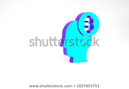 Foto stock: Mpresário · pensa · em · dinheiro · imagem · 3d · isolada