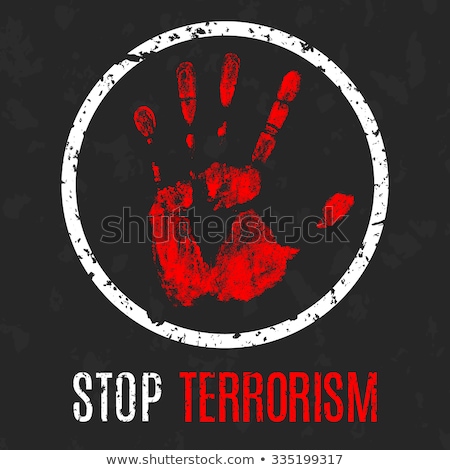 Stock foto: Stop The Terrorism Sign