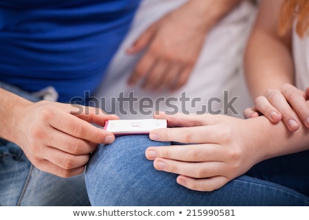 Stock fotó: Teenage Couple With Positive Pregnancy Test