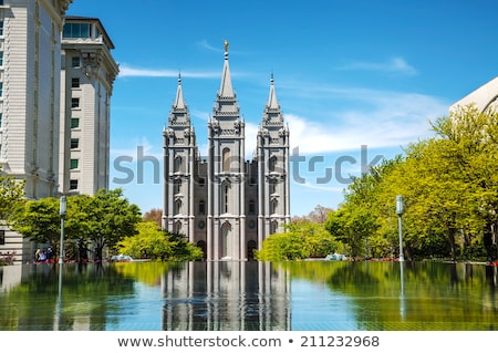 Foto stock: Mormons Temple In Salt Lake City Ut