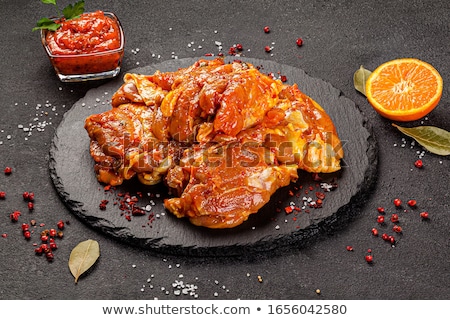 Stock photo: Marinated Chicken Meat