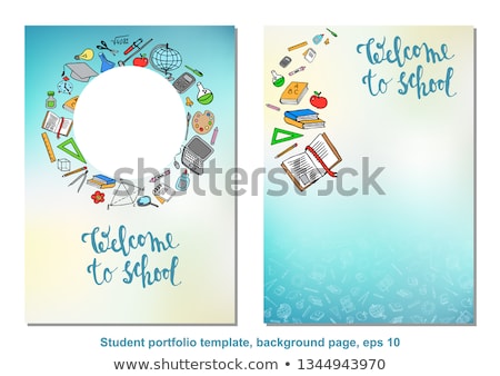 Stok fotoğraf: Blank Design Calendar Template With Cover On A Background With S