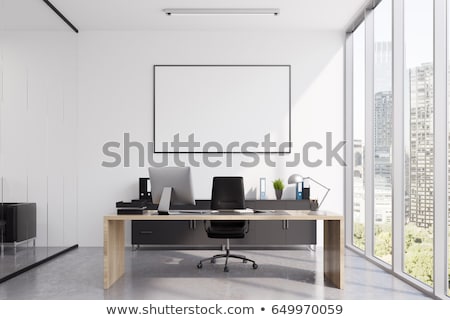 Zdjęcia stock: Blank Banner In Modern Office 3d Rendering