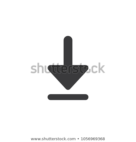 Stok fotoğraf: Download Icon Arrow Down Isolated Perfect Pixel With Flat Style In White Background For Ui App We