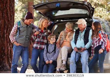 Stock photo: Grandmother And Granddaughter In Car