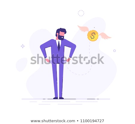 Stok fotoğraf: Financial Crisis - Modern Cartoon People Character Illustration