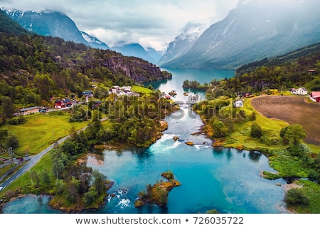 Stockfoto: Beautiful Nature Norway Aerial Photography