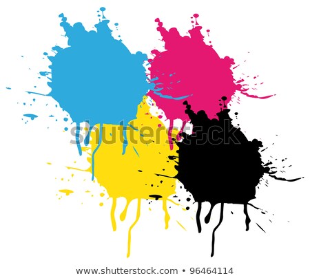 Cmyk Four Color Process Ink Splash Foto stock © Albachiaraa