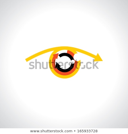 Stock foto: Eye And Arrows Eyesight Icon Outline Illustration