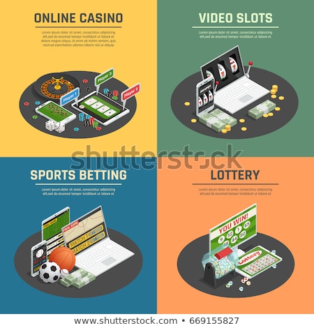 Stock fotó: Betting And Gambling Isometric Icons Set Vector