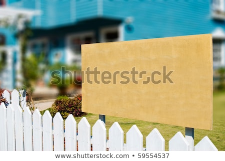 Stock fotó: Blank Wooden Board For Rent Or Sell Estate