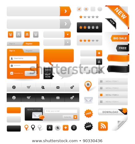 Stock photo: Orange Web Icons