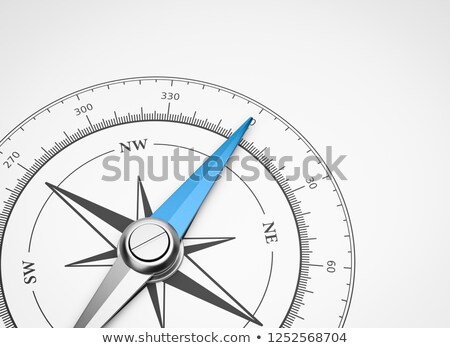 Foto stock: Compass And White Copyspace