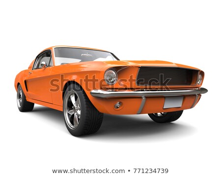 Foto stock: Orange Muscle Car