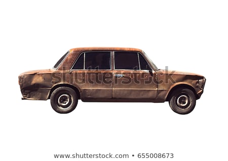 Foto stock: Scrap Yard For Old Cars For Scrap