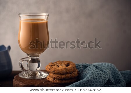 Zdjęcia stock: Latte In A Glass On A Caf