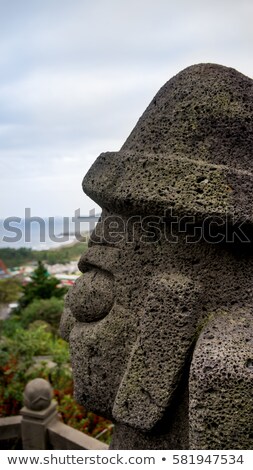 Foto stock: Stone Sculptures Build From Volcanic Stones