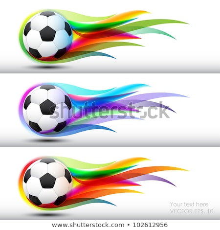 Zdjęcia stock: Soccer Ball In The Color Of Flame And Smoke