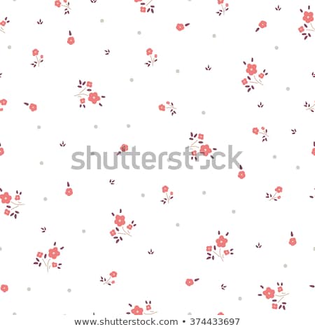 Foto stock: Seamless Cute Vintage Tiny Flower Pattern On White Background