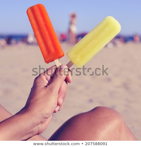 Appetizing Orange Flavored Ice Pop Foto stock © nito