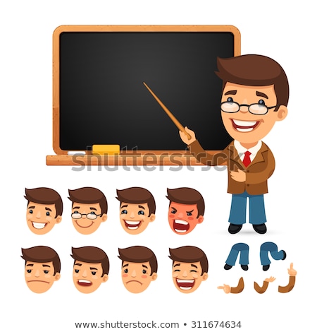 Zdjęcia stock: Set Of Cartoon Teacher Character For Your Design Or Animation