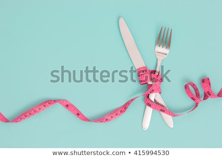 Zdjęcia stock: Fork Measuring Tape