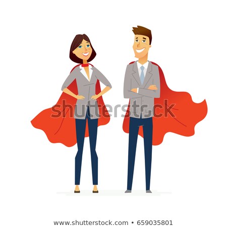 Foto stock: Great Superhero Couple