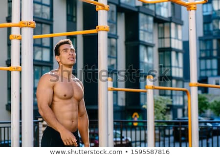 Foto stock: Naked Athletic Man