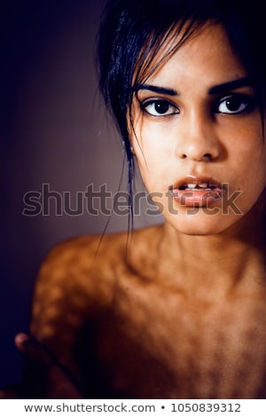 Stock photo: Beauty Latin Young Woman In Depression Hopelessness Look Fashi