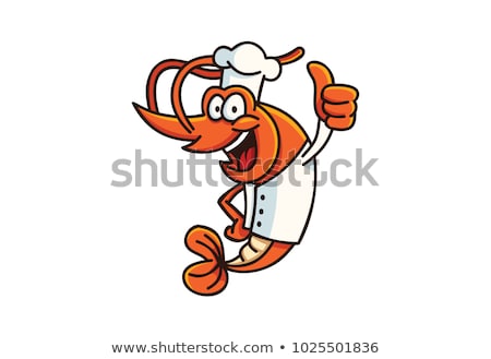 Stock fotó: Fish And Chips Cartoon Chef